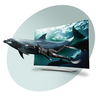 کیفیت تصویر تلویزیون منحنی