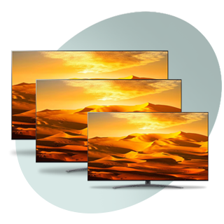 ابعاد تلویزیون QNED