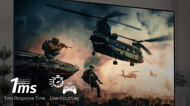 سرعت پاسخگویی و تاخیر ورودی پایین در 55BX ال جی