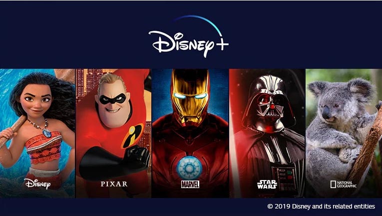 برنامه Disney+ در تلویزیون هوشمند 55BX