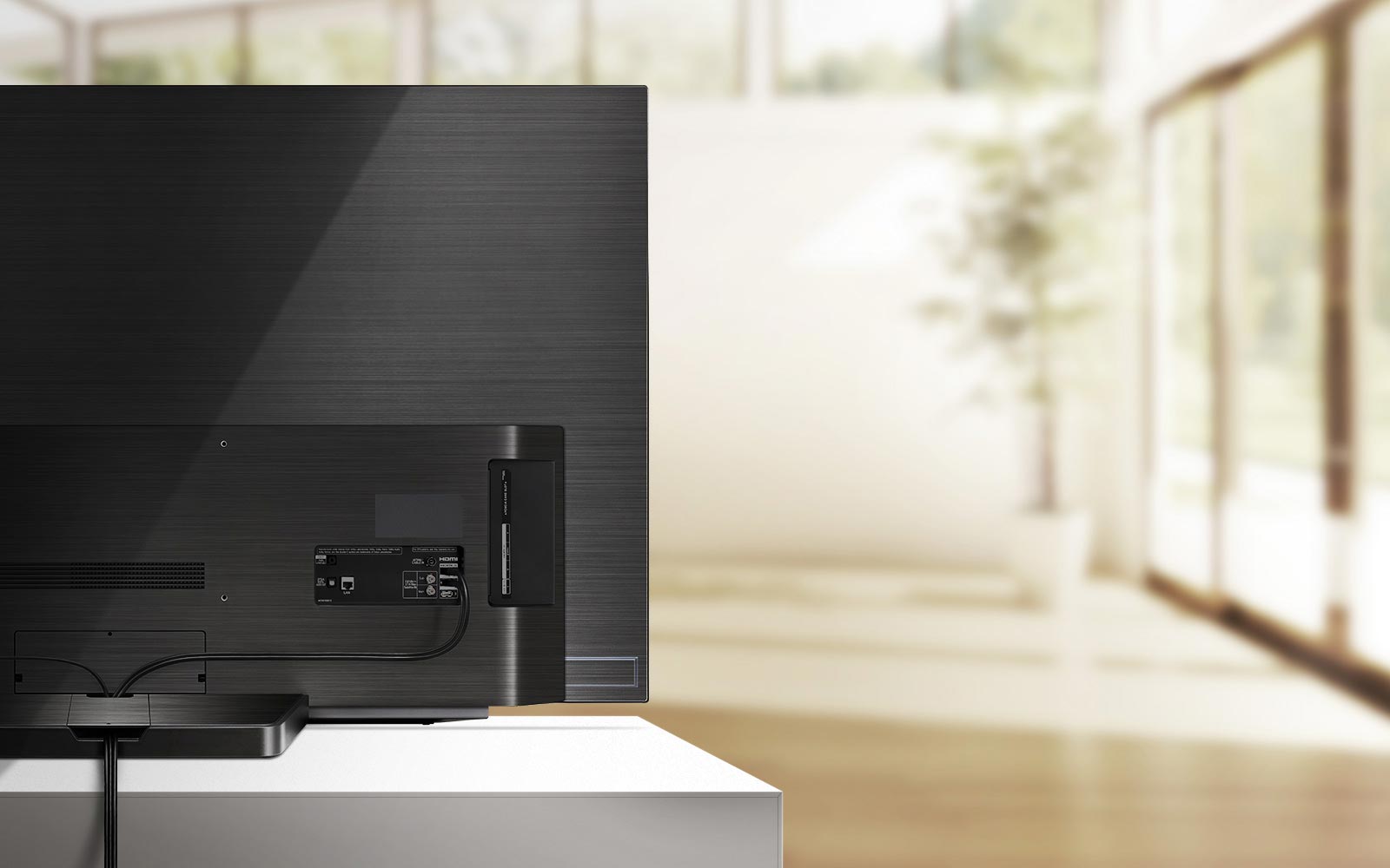 مدیریت کابل ها در پشت تلویزیون ال جی C9