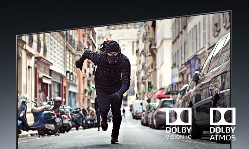 صدا و تصویر سینمایی در تلویزیون CX ال جی با Dolby Vision IQ و Dolby Atmos