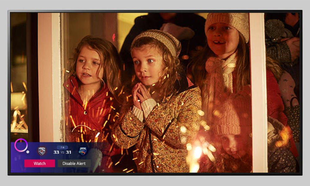 ویژگی Sports Alert در تلویزیون الجی CX