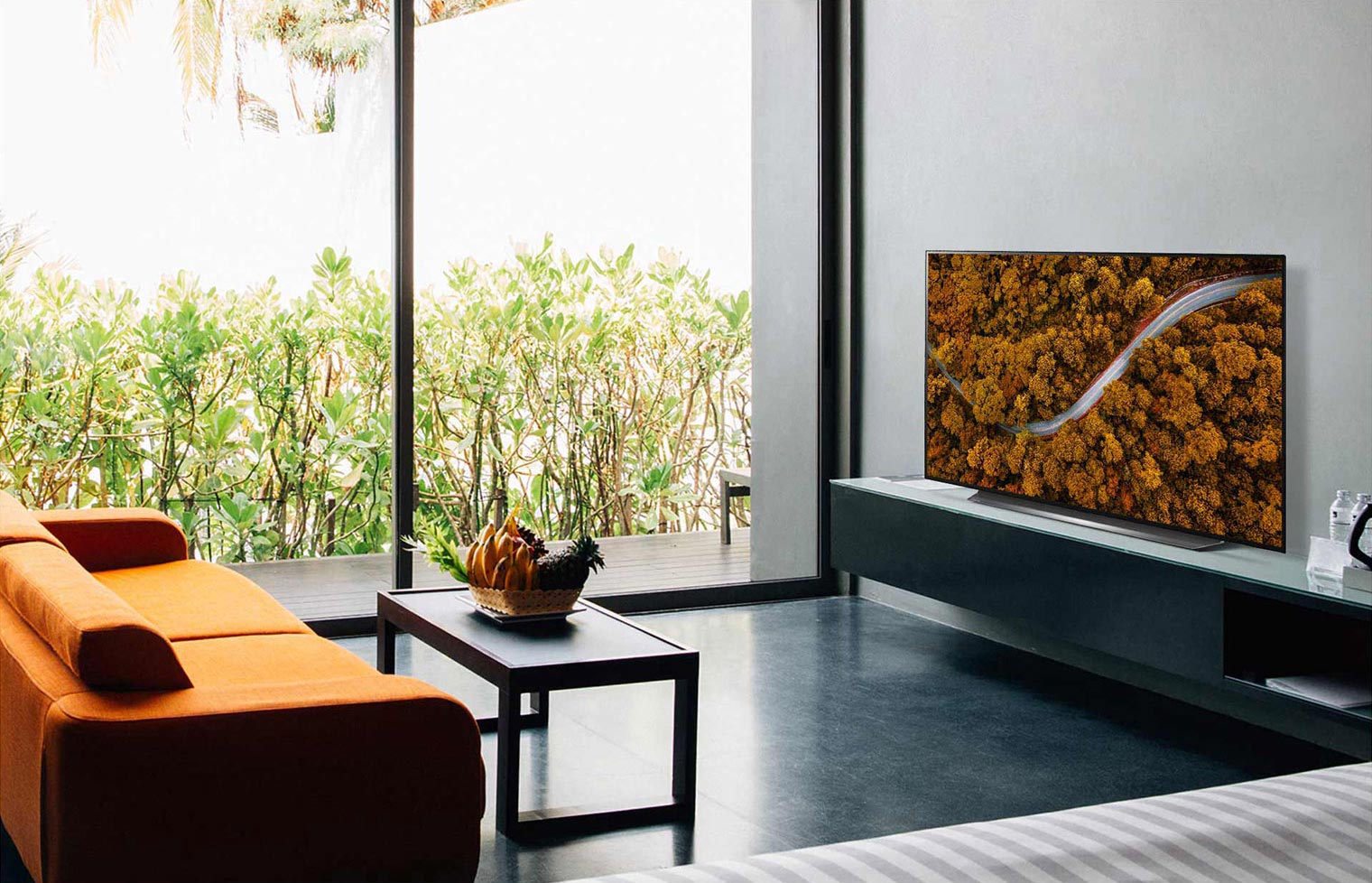 طراحی بسیار شیک تلویزیون صفحه تخت ال جی CX