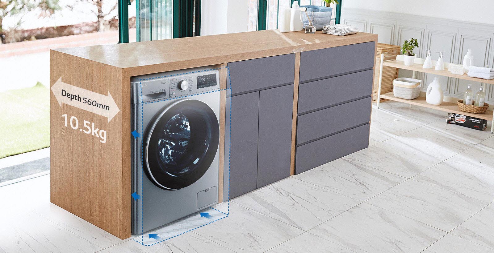 خرید و قیمت ماشین لباسشویی ال جی F4V5RYP