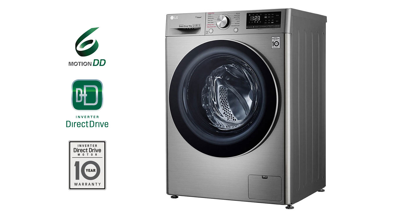 امکانات ماشین لباسشویی ال جی 9 کیلویی مدل F4V5VYP2T