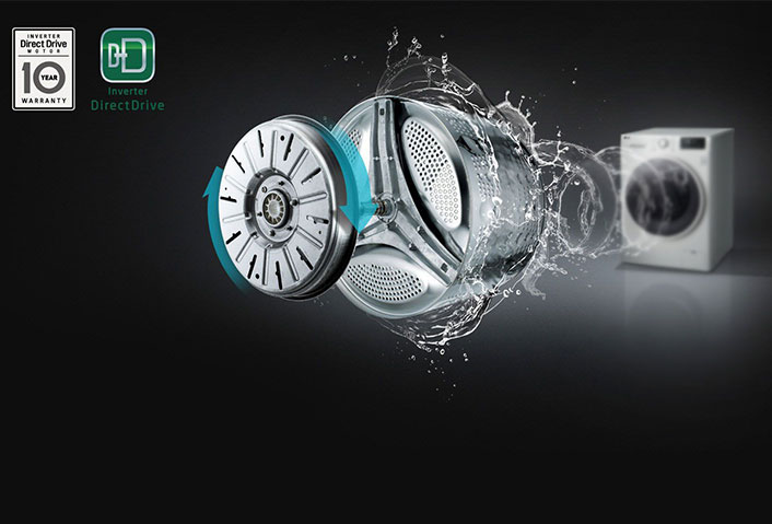 موتور دایرکت درایو اینورتر در لباسشویی LG F4V5VYP2T
