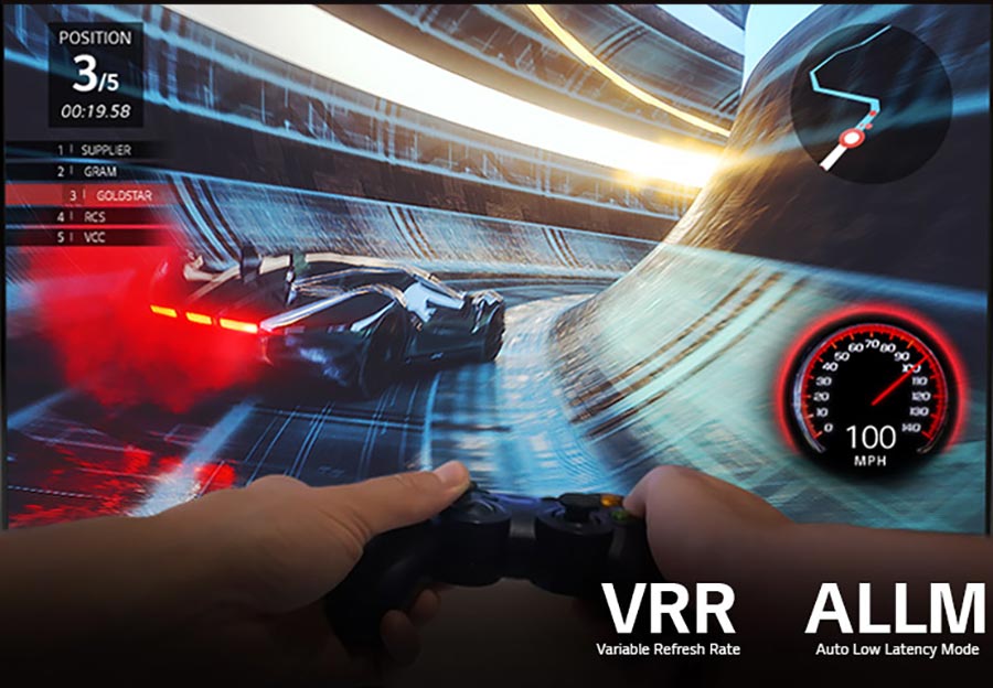 تکنولوژی VRR و ALLM در تلویزیون گیمینگ ال جی GX
