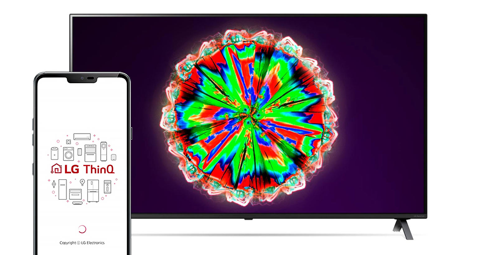 مدیریت و کنترل تلویزیون هوشمند الجی NANO80 با برنامه LG ThinQ