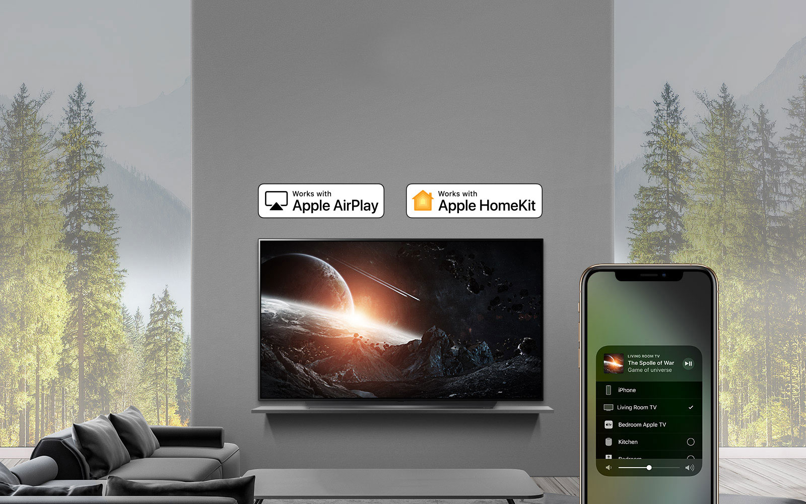 پرتکل AirPlay 2 و HomeKit روی تلویزیون الجی UM7450