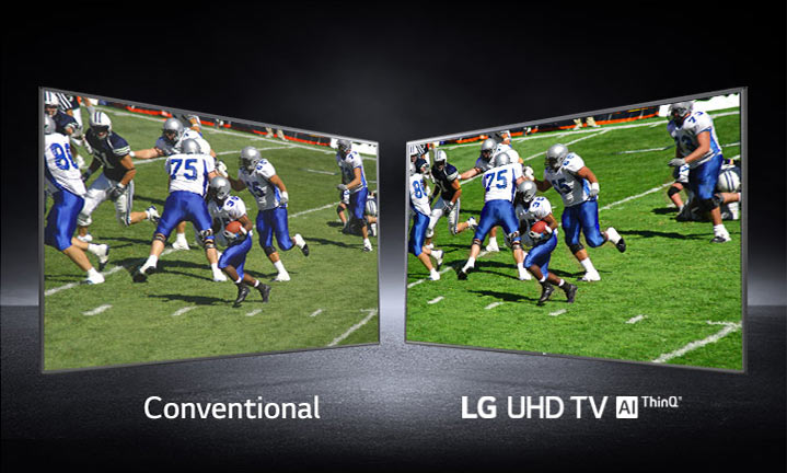 مقایسه زاویه دید تلویزیون UN7240 با تلویزیون معمولی