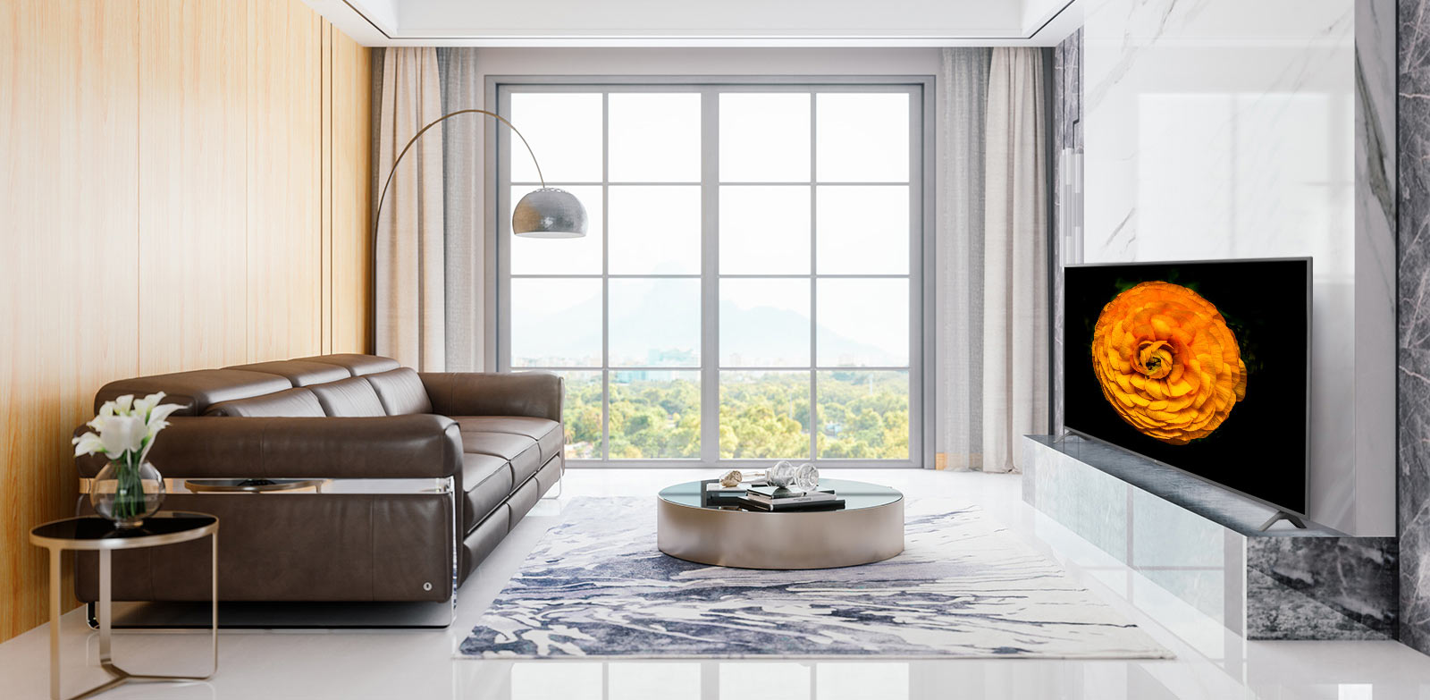 طراحی تلویزیون صفحه تخت ال جی UN7240 با پنل IPS