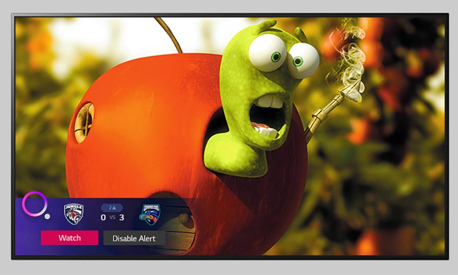 نحوه کار قابلیت Sport Alert در تلویزیون هوشمند LG 65UP7750