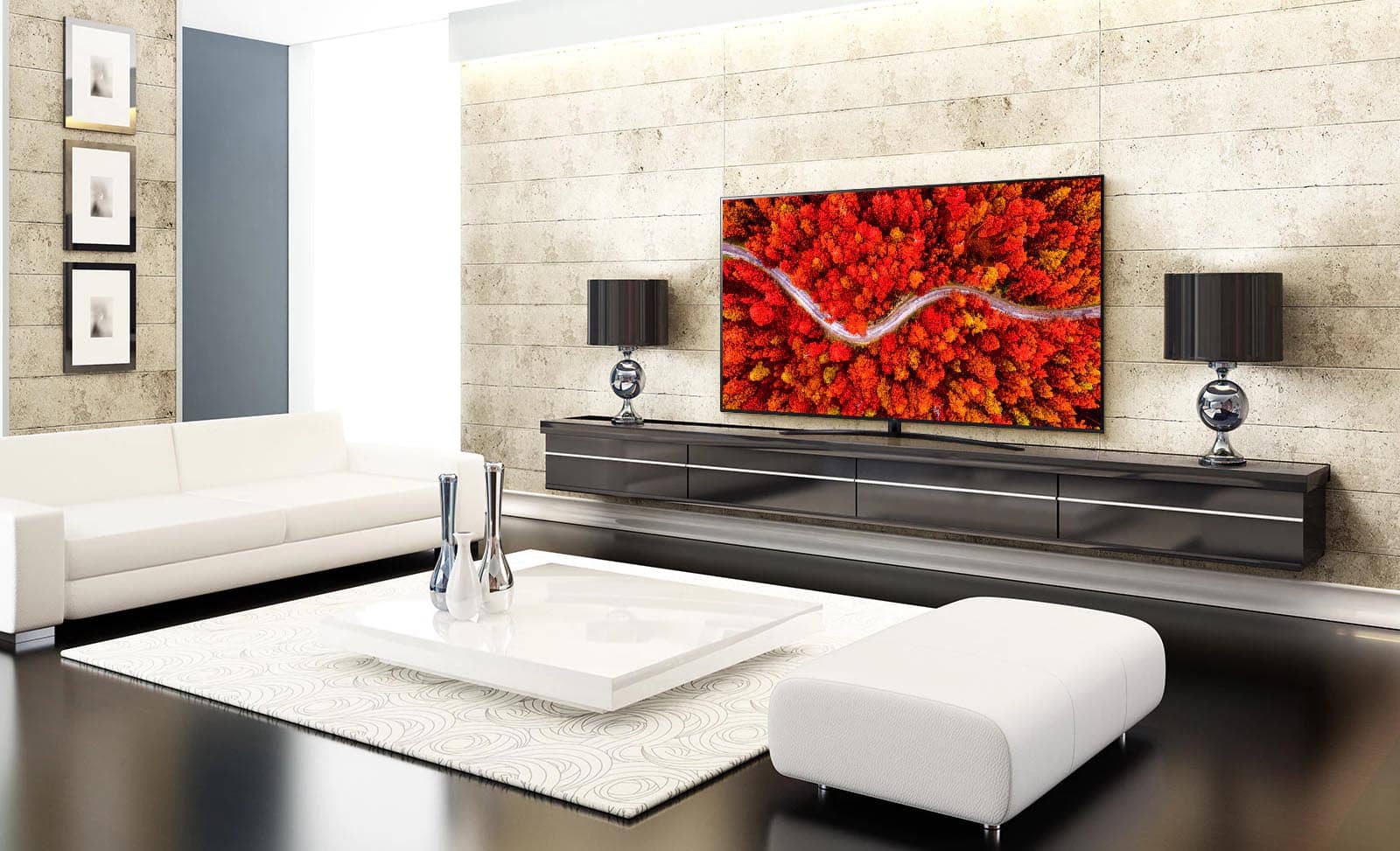 طراحی تلویزیون ال جی UP8000 باریک و زیباست