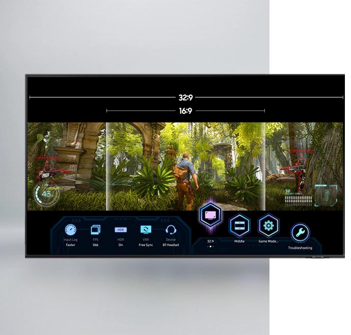 Game Bar و قابلیت Super Ultrawide GameView در تلویزیون 55Q60A سامسونگ