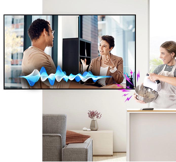 تنظیم و تقویت خودکار صدای تلویزیون Q70A سامسونگ