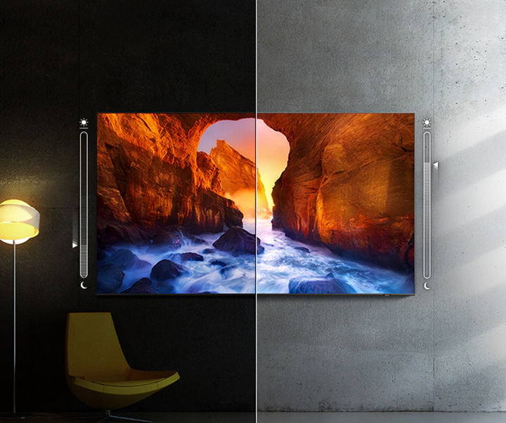 تنظیم هوشمند نور صفحه نمایش با فناوری Adaptive Picture در سامسونگ Q80A