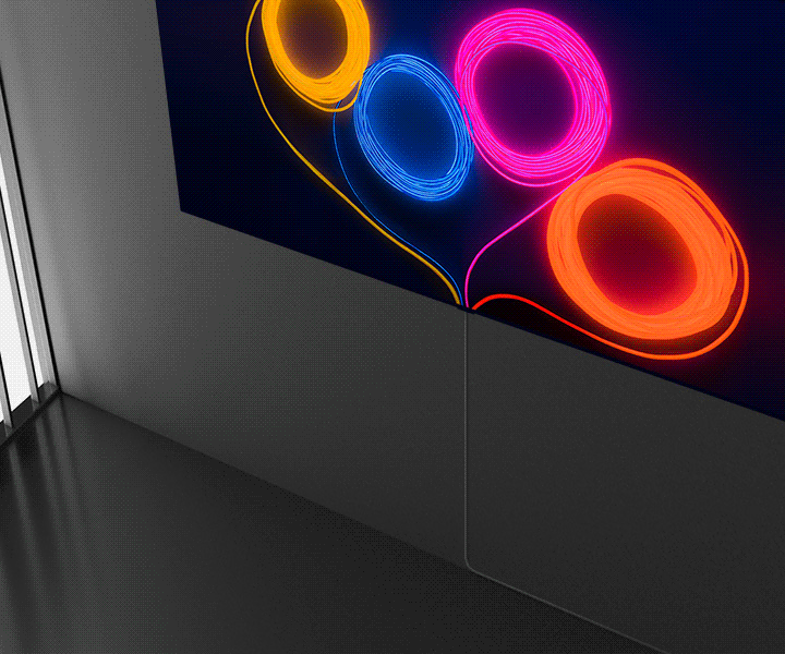 مدیریت کابل ها با استفاده از کابل مخفی در تلویزیون سامسونگ Q80R