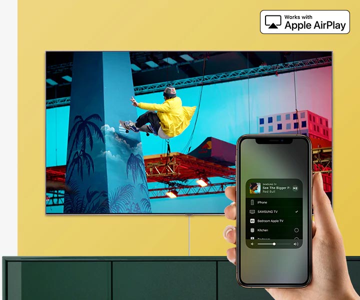 تلویزیون Q80R از AirPlay 2 پشتیبانی می کند