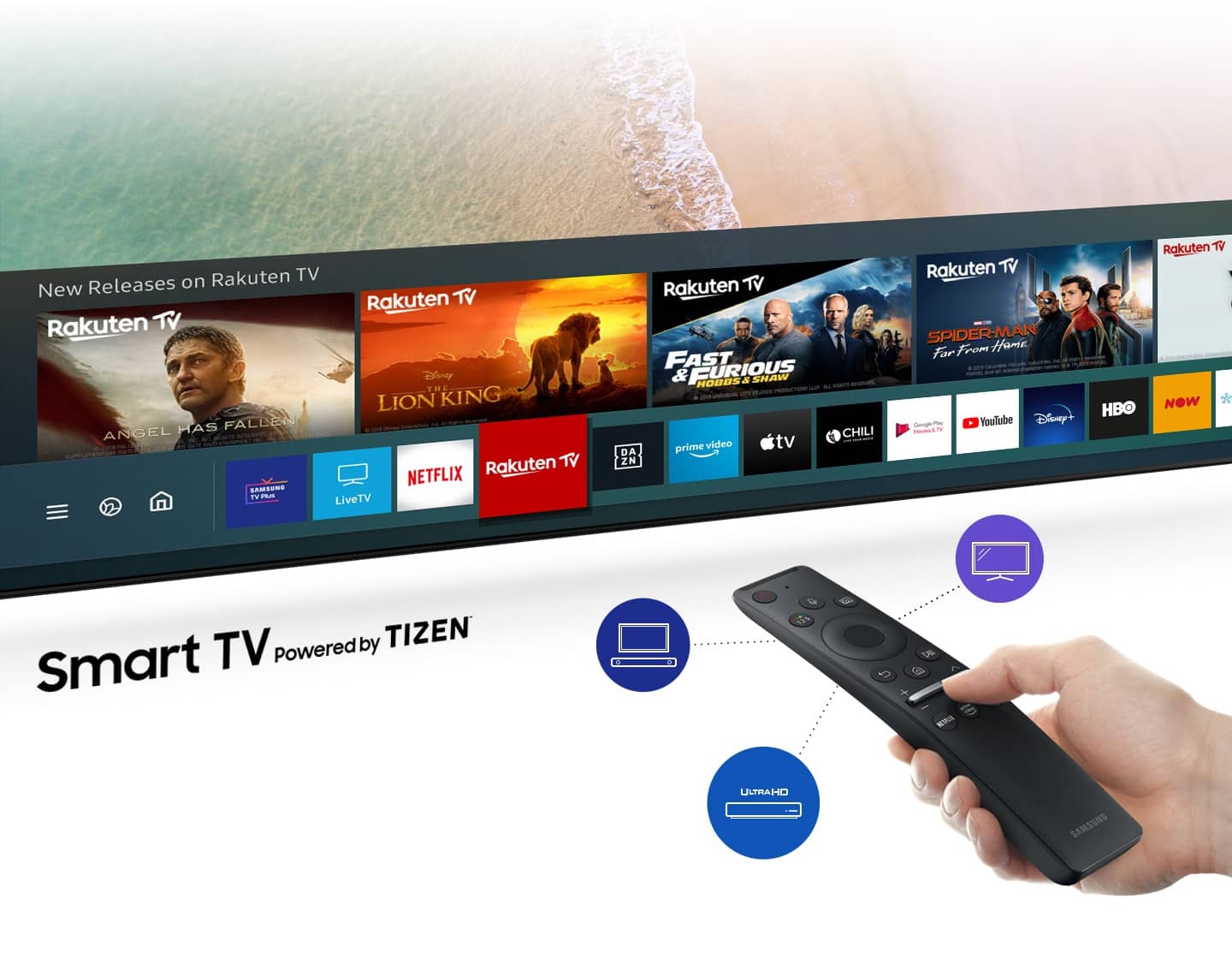 تلویزیون اسمارت سامسونگ TU8072 با سیستم عامل تایزن 5.5