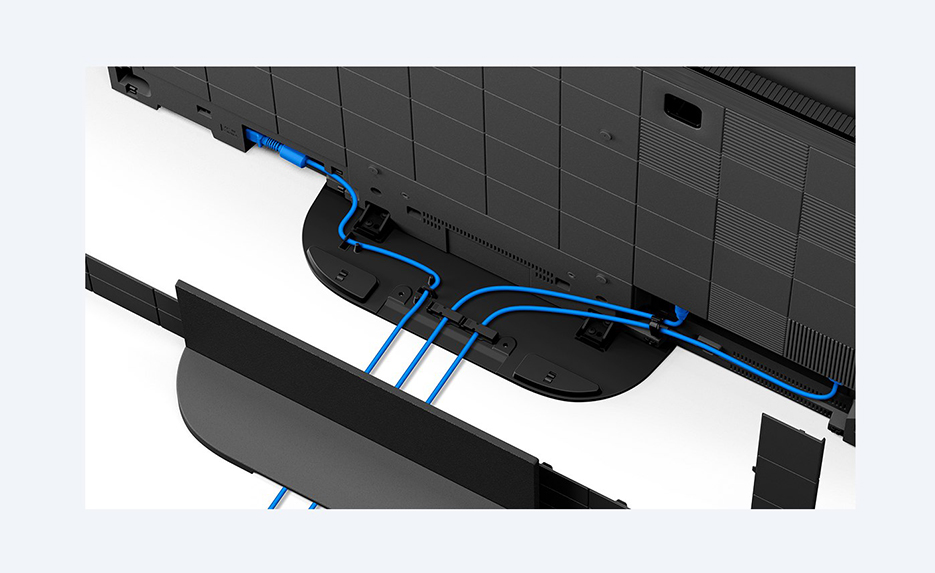 مخفی کردن کابل ها در پایه تلویزیون سونی A9G