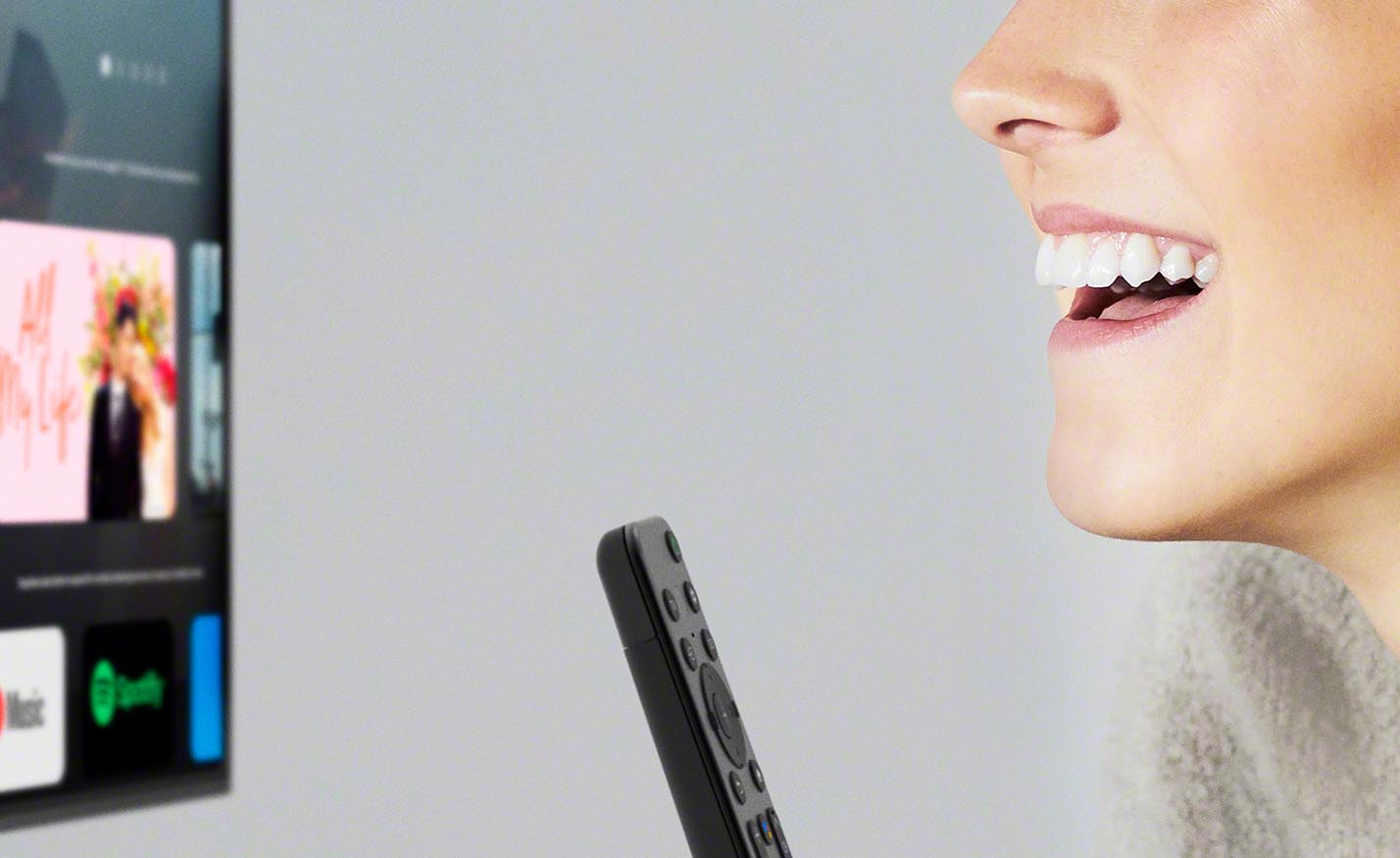 پشتیبانی از فرمان صوتی در تلویزیون اسمارت سونی A80K - دی جی بانه