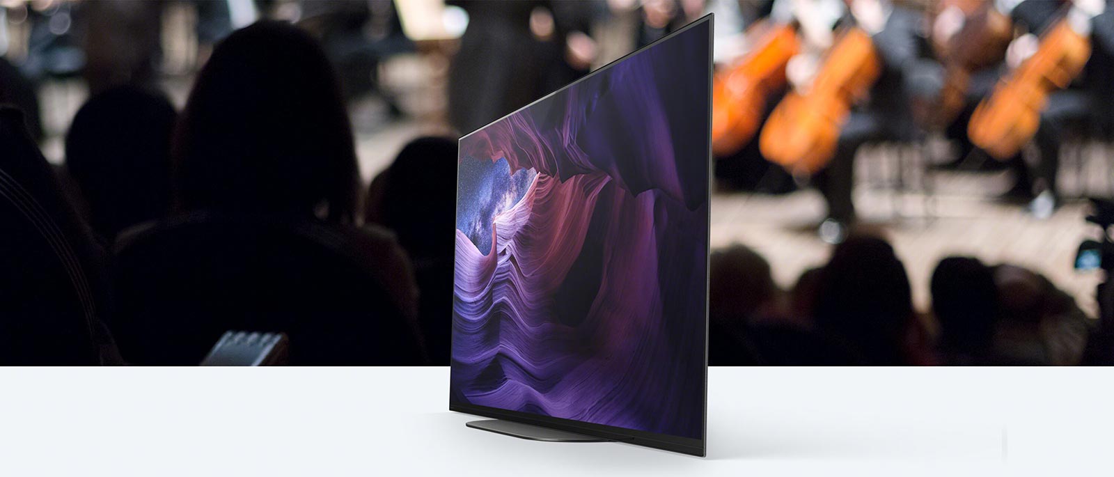 سیستم صوتی تلویزیون سونی A9S آکوستیک است و بلندگوهای آن در مجموع از توان خروجی 25 وات برخوردار هستند