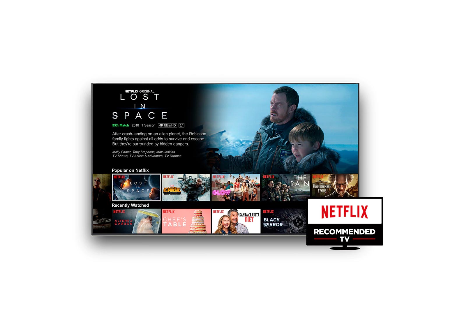 تلویزیون A9S توسط شبکه Netflix توصیه شده است