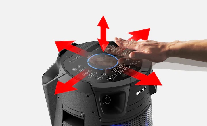 پنل لمسی و ژست های حرکتی در سیستم صوتی Sony V43D