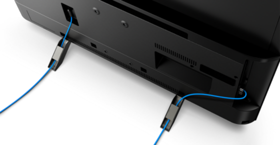 پنهان شدن کابل ها در پایه تلویزیون 43W660F