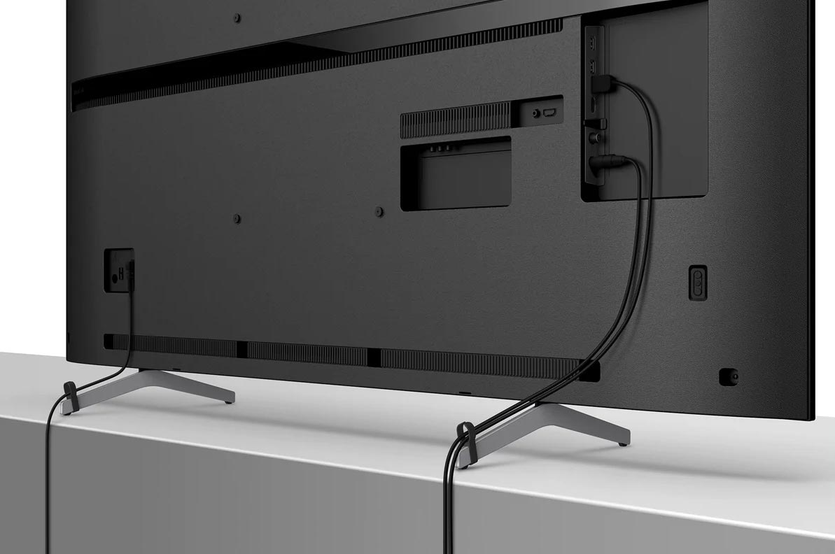 مدیریت کابل ها پشت پایه های تلویزیون X7500H