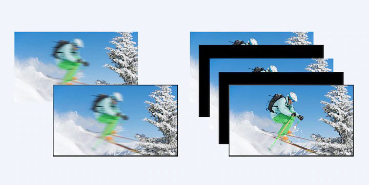 حرکات صاف و بدون تاخیر تلویزیون 65X8000H