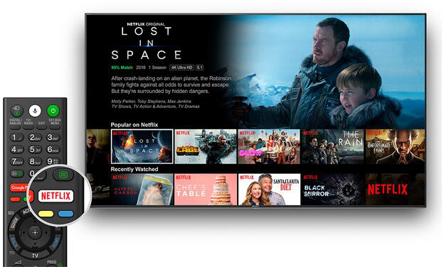 نرم افزار نتفلیکس در 65X8000H