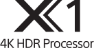 پردازنده 4K HDR X1 در تلویزیون X80K