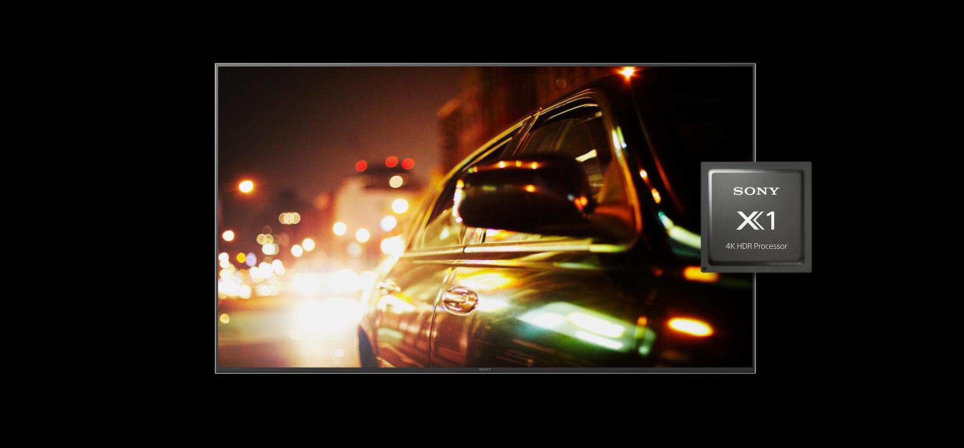 پردازشگر تصویر X1 4K HDR سونی در تلویزیون X9077H