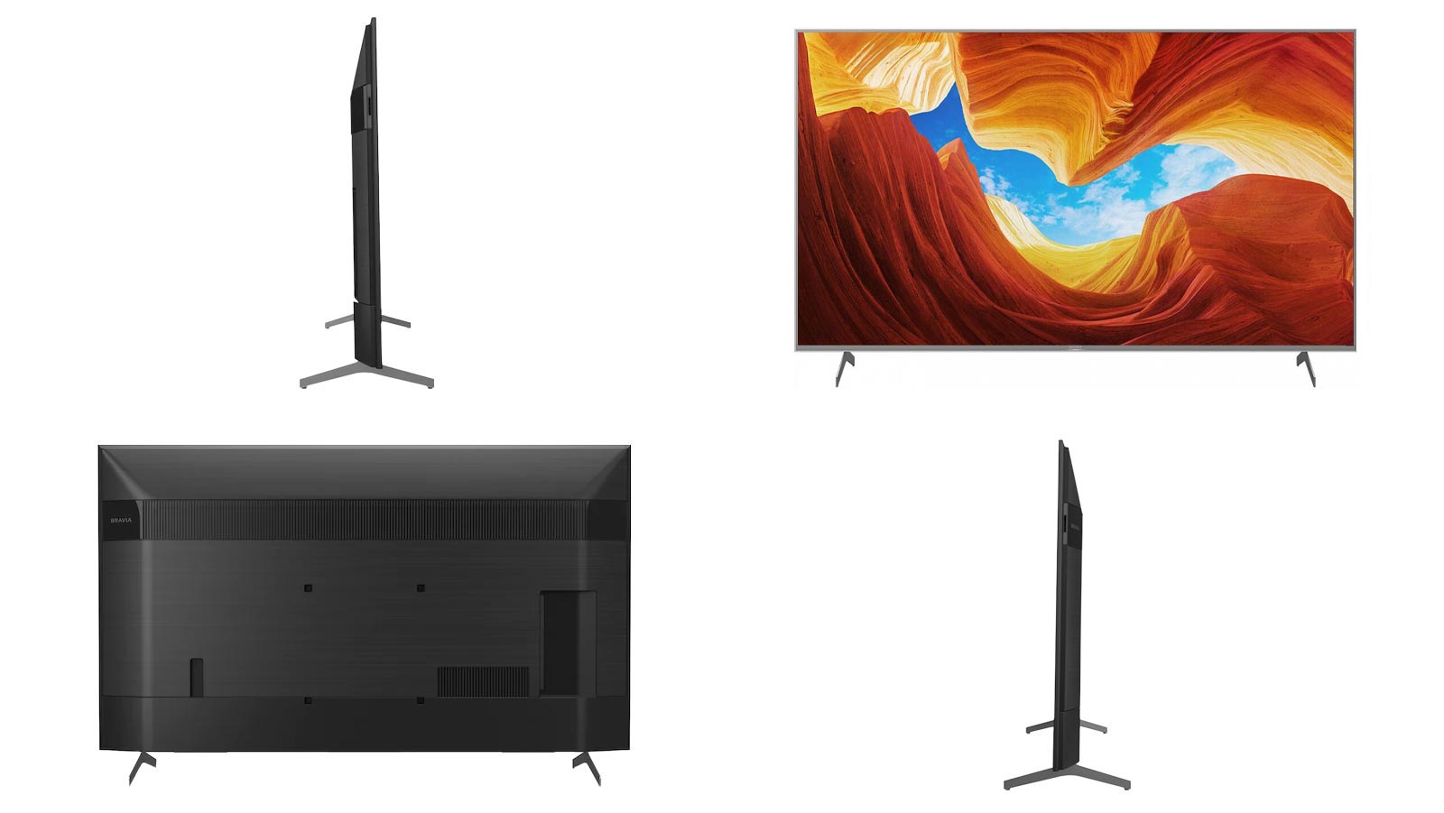 نمایی از 4 طرف تلویزیون سونی X9077H