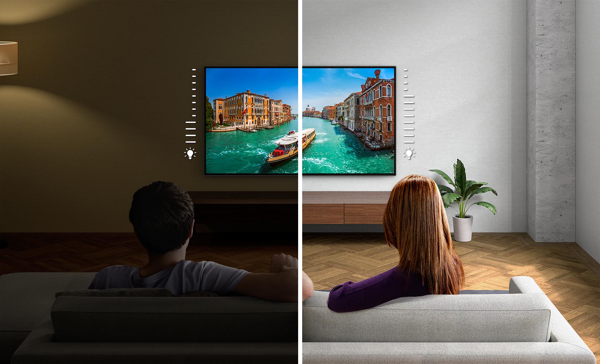 تنظیم خودکار روشنایی صفحه نمایش تلویزیون توسط فناوری Ambient Optimisation