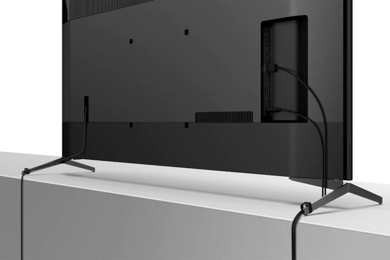مدیریت کابل ها پشت پایه های تلویزیون 65X9500H