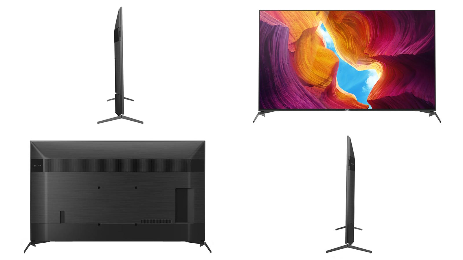 نمایی از 4 طرف تلویزیون سونی X9500H