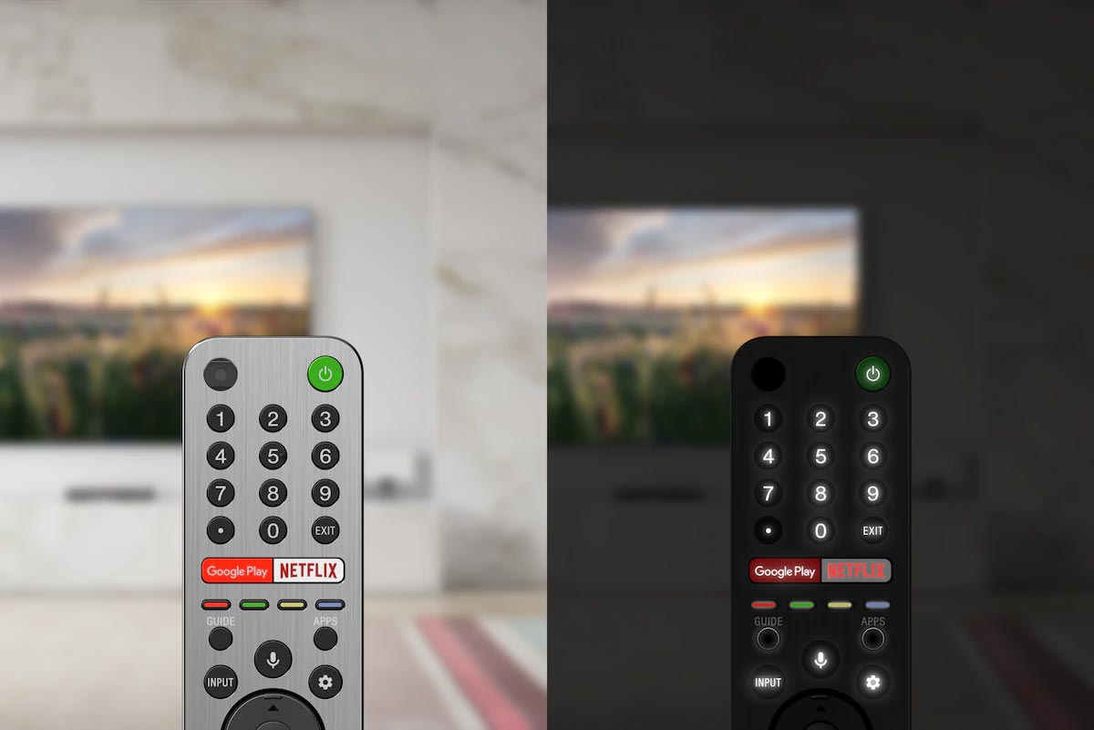 دکمه های ریموت کنترل تلویزیون سونی Z8H دارای نور پس زمینه می باشند